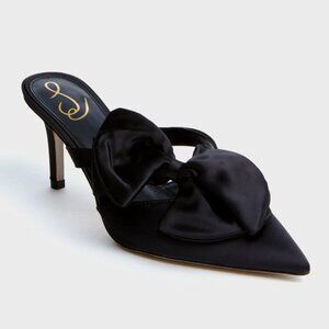Sam Edelman Veranda Black Satin Slip on Heel